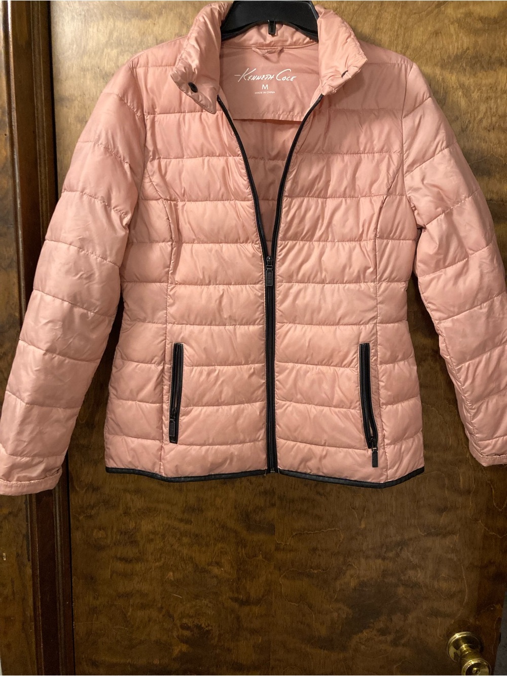 Kenneth Cole Blush Pink Quilted Packable Puffer Jacket